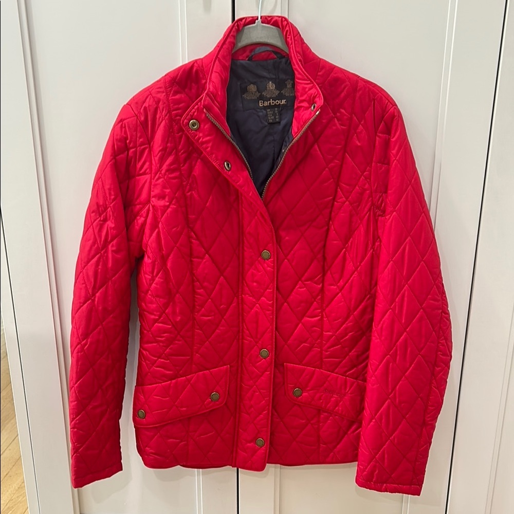 Barbour Red Quilted Puffer Jacket